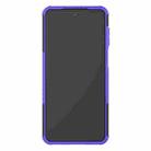 For Xiaomi Redmi Note 9S / 9 Pro / 9 Pro Max Tire Texture Shockproof TPU + PC Protective Case with Holder(Purple) - 3