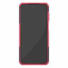 For Xiaomi Redmi Note 9S / 9 Pro / 9 Pro Max Tire Texture Shockproof TPU + PC Protective Case with Holder(Rose Red) - 3