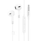 hoco M109 3.5mm Plug In-Ear Call / Gaming Wired Earphone, Cable Length: 1.2m(White) - 1