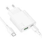 BOROFONE BN25 PD 30W USB, Type-C Charger with 1m Type-C to Type-C Cable Set, Plug Type:EU Plug(White) - 2