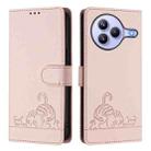 For Xiaomi Civi 5 Pro 5G Cat Rat Embossed Pattern RFID Leather Phone Case with Lanyard(Pink) - 2