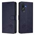 For Samsung Galaxy M56 5G Cat Rat Embossed RFID Leather Phone Case with Lanyard(Blue) - 2