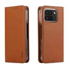 For Google Pixel 9 Pro Fold ABEEL RFID Magnetic Flip Leather Phone Case(Brown) - 1