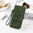 For iPhone 16 Pro Max Skin Feel Totem Embossed Leather Phone Case(Deep Green) - 2