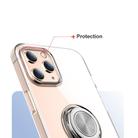 For iPhone 12 mini Transparent TPU Protective Case with Metal Ring Holder(Red) - 3