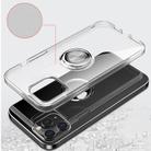 For iPhone 12 mini Transparent TPU Protective Case with Metal Ring Holder(Black) - 2