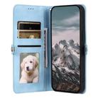 For iPhone 16e Skin Feel Totem Embossed Leather Phone Case(Blue) - 3