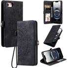 For iPhone 16e Skin Feel Totem Embossed Leather Phone Case(Black) - 1