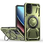 For Motorola Moto G 5G 2024 Armor II Series MagSafe Magnetic Holder Phone Case(Army Green) - 1