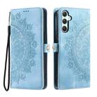 For Samsung Galaxy A15 Skin Feel Totem Embossed Leather Phone Case(Blue) - 3