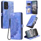 For Samsung Galaxy A72 4G / 5G Skin Feel Totem Embossed Leather Phone Case(Purple) - 1