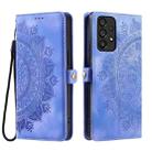 For Samsung Galaxy A72 4G / 5G Skin Feel Totem Embossed Leather Phone Case(Purple) - 3