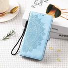 For Samsung Galaxy A72 4G / 5G Skin Feel Totem Embossed Leather Phone Case(Blue) - 2