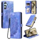 For Samsung Galaxy A36 Skin Feel Totem Embossed Leather Phone Case(Purple) - 1