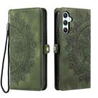 For Samsung Galaxy S24 FE 5G Skin Feel Totem Embossed Leather Phone Case(Deep Green) - 3