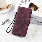 For Samsung Galaxy S24 FE 5G Skin Feel Totem Embossed Leather Phone Case(Wine Red) - 2