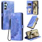 For Samsung Galaxy S24 FE 5G Skin Feel Totem Embossed Leather Phone Case(Purple) - 1