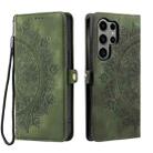 For Samsung Galaxy S24 Ultra 5G Skin Feel Totem Embossed Leather Phone Case(Deep Green) - 2