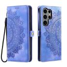 For Samsung Galaxy S24 Ultra 5G Skin Feel Totem Embossed Leather Phone Case(Purple) - 2