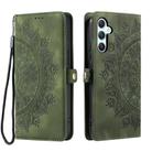 For Samsung Galaxy S24+ 5G Skin Feel Totem Embossed Leather Phone Case(Deep Green) - 2