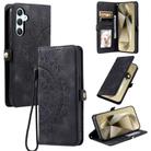 For Samsung Galaxy S24 5G Skin Feel Totem Embossed Leather Phone Case(Black) - 1