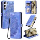 For Samsung Galaxy S23+ 5G Skin Feel Totem Embossed Leather Phone Case(Purple) - 1