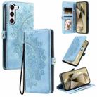 For Samsung Galaxy S23+ 5G Skin Feel Totem Embossed Leather Phone Case(Blue) - 1
