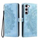 For Samsung Galaxy S23+ 5G Skin Feel Totem Embossed Leather Phone Case(Blue) - 2