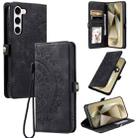For Samsung Galaxy S23+ 5G Skin Feel Totem Embossed Leather Phone Case(Black) - 1