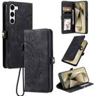 For Samsung Galaxy S23 5G Skin Feel Totem Embossed Leather Phone Case(Black) - 1