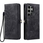 For Samsung Galaxy S25 Ultra 5G Skin Feel Totem Embossed Leather Phone Case(Black) - 2