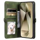 For Samsung Galaxy S25 5G Skin Feel Totem Embossed Leather Phone Case(Deep Green) - 3