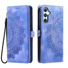 For Samsung Galaxy S25 5G Skin Feel Totem Embossed Leather Phone Case(Purple) - 2