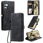 For Samsung Galaxy S25 5G Skin Feel Totem Embossed Leather Phone Case(Black) - 1