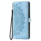 For Samsung Galaxy S25 Edge 5G Skin Feel Totem Embossed Leather Phone Case(Blue) - 2