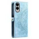 For Samsung Galaxy S25 Edge 5G Skin Feel Totem Embossed Leather Phone Case(Blue) - 3