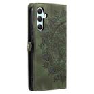 For Samsung Galaxy S25 FE 5G Skin Feel Totem Embossed Leather Phone Case(Deep Green) - 3