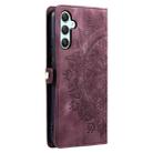For Samsung Galaxy S25 FE 5G Skin Feel Totem Embossed Leather Phone Case(Wine Red) - 3