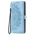 For Samsung Galaxy S25 FE 5G Skin Feel Totem Embossed Leather Phone Case(Blue) - 2
