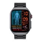 ET585 2.04 inch Steel Strap IP68 Waterproof Smart Watch, Support ECG / Blood Composition Measurement(Black) - 2