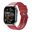 ET585 2.04 inch Silicone Strap IP68 Waterproof Smart Watch, Support ECG / Blood Composition Measurement(Red) - 1