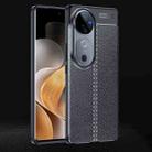 For vivo V40 Pro Litchi Texture Shockproof TPU Phone Case(Black) - 1