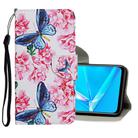 For OPPO A92 Colored Drawing Pattern Horizontal Flip Leather Case with Holder & Card Slots & Wallet(Butterfly and Flowers) - 1