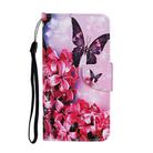 For OPPO A1K Colored Drawing Pattern Horizontal Flip Leather Case with Holder & Card Slots & Wallet(Purple Butterfly) - 2