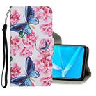 For OPPO A3S Colored Drawing Pattern Horizontal Flip Leather Case with Holder & Card Slots & Wallet(Butterfly and Flowers) - 1