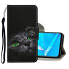 For OPPO A12E Colored Drawing Pattern Horizontal Flip Leather Case with Holder & Card Slots & Wallet(Cartoon Cat) - 1