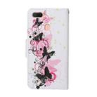 For OPPO A7 Colored Drawing Pattern Horizontal Flip Leather Case with Holder & Card Slots & Wallet(Butterfly) - 3