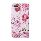 For OPPO A7 Colored Drawing Pattern Horizontal Flip Leather Case with Holder & Card Slots & Wallet(Rose) - 3