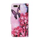 For OPPO A5S Colored Drawing Pattern Horizontal Flip Leather Case with Holder & Card Slots & Wallet(Purple Butterfly) - 3