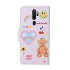 For OPPO A9 (2020) Colored Drawing Pattern Horizontal Flip Leather Case with Holder & Card Slots & Wallet(Bear) - 2
